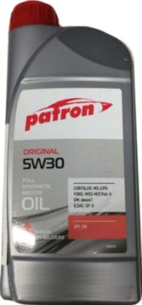 Моторное масло PATRON 5W30 MS-F ORIGINAL синтетика 5W-30 1 л. 